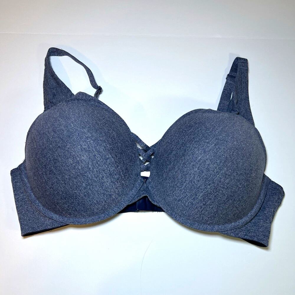 Torrid Curve Solid Gray Underwire T-Shirt Bra Size 40DD Adjustable Straps